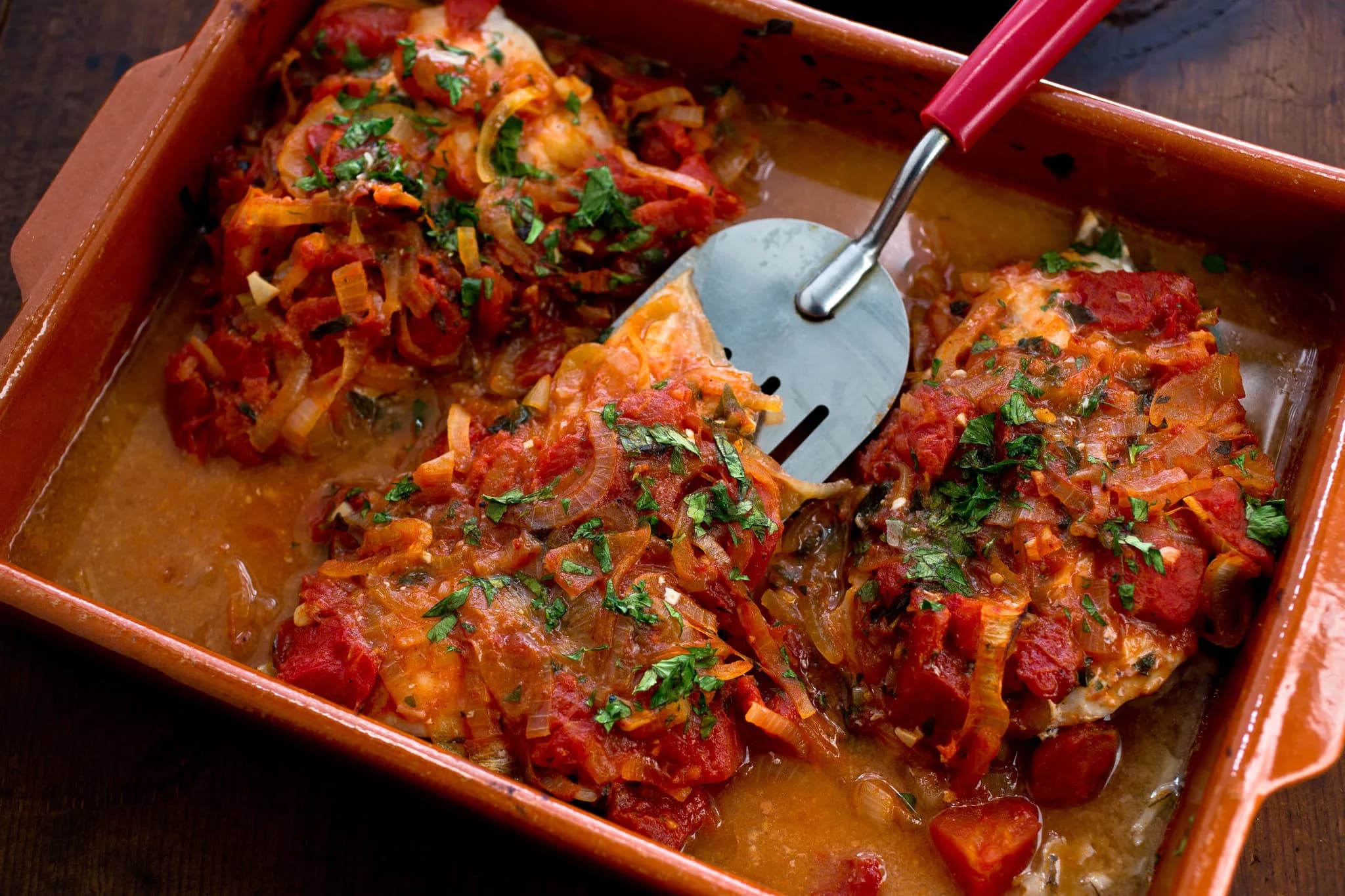 Greek Baked Fish (Psari Plaki Style)