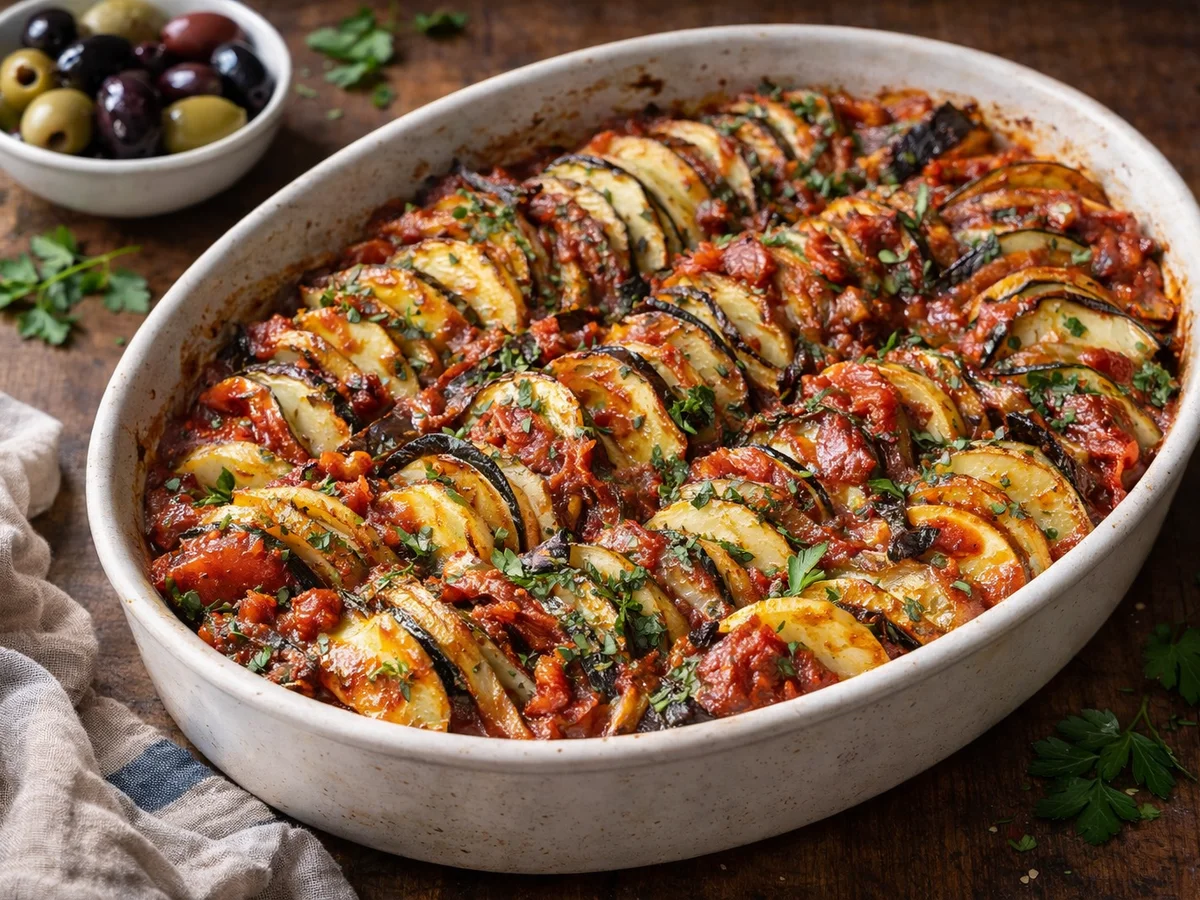 Briam (Greek Ratatouille - Oven Roasted)