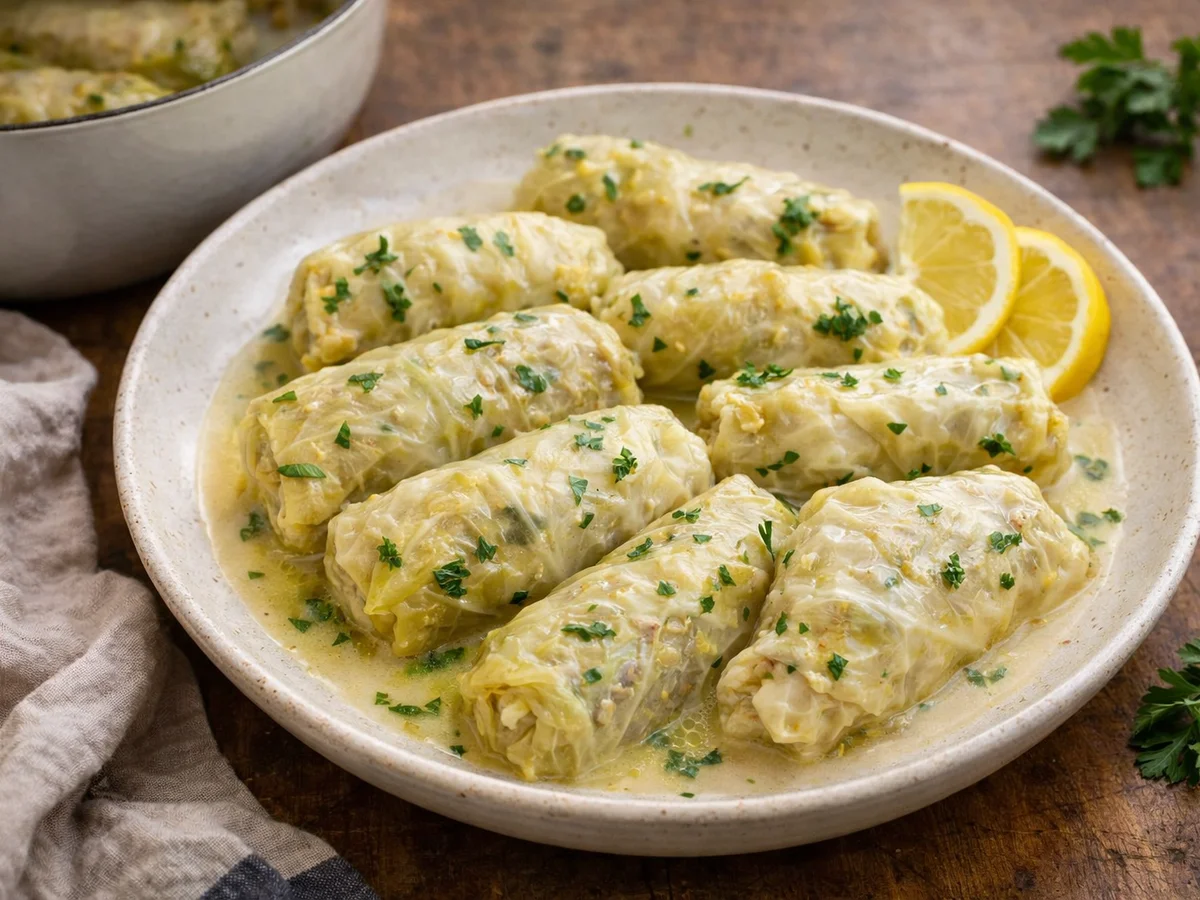 Lahano Dolmades (Cabbage Rolls)