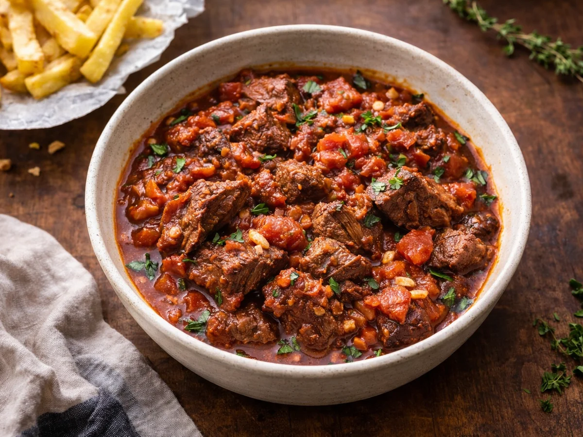 Kokkinisto (Tomato Braised Meat)