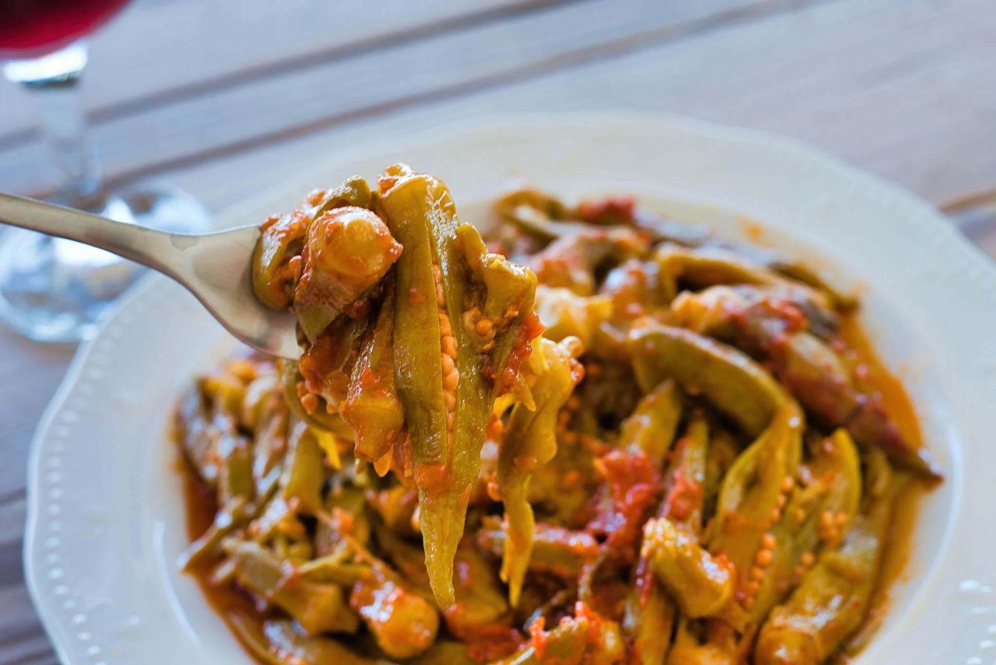 Okra with Tomatoes (Greek Bamies)