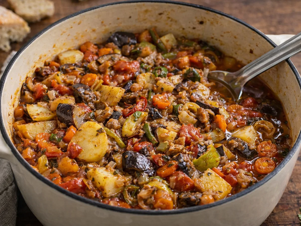 Soufiko (Greek Ratatouille - Stovetop)