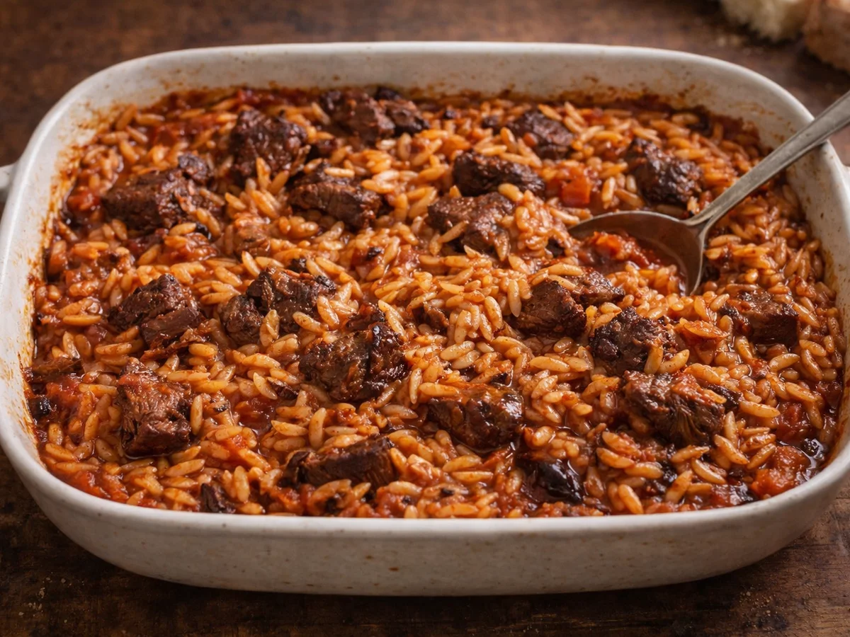 Yiouvetsi (Greek Pasta with Braised Meat)